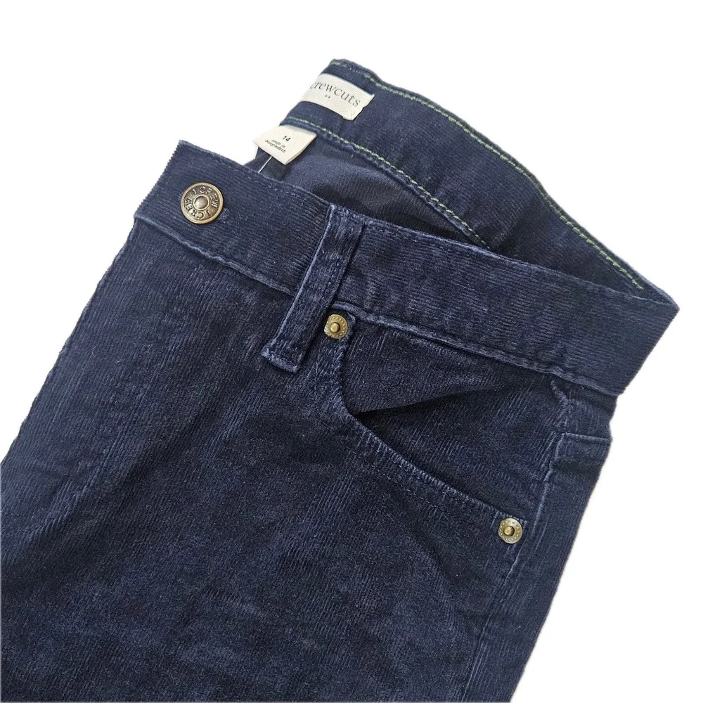 J. Crew Pants Kids 14 Navy Blue Corduroy Khakis Casual School‎ Play Stretch